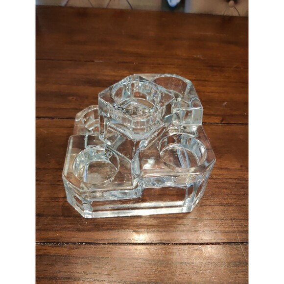 Vintage Germany Partylite CRYSTAL Castle 5 Tier Tea Light Votive Candle Holder - Picture 2 of 7